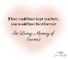 Load image into Gallery viewer, PET - IF LOVE COULD HAVE KEPT YOU HERE
