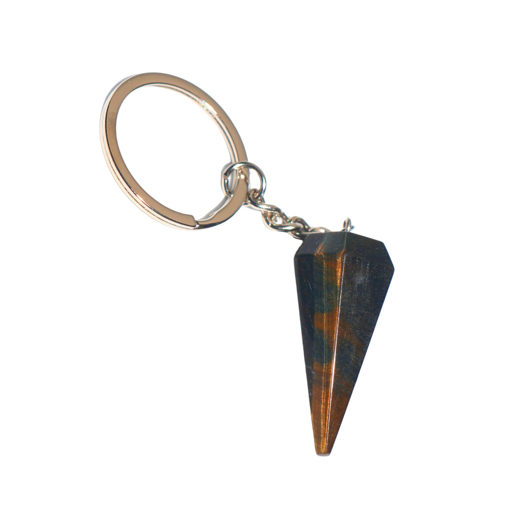TIGERS EYE PENDULUM KEYRING