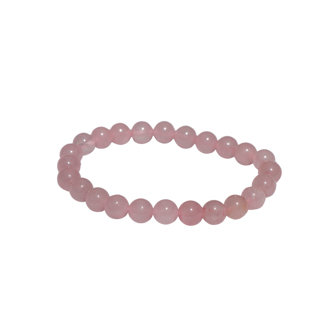 ROSE QUARTZ TUMBLED STONE BRACELET